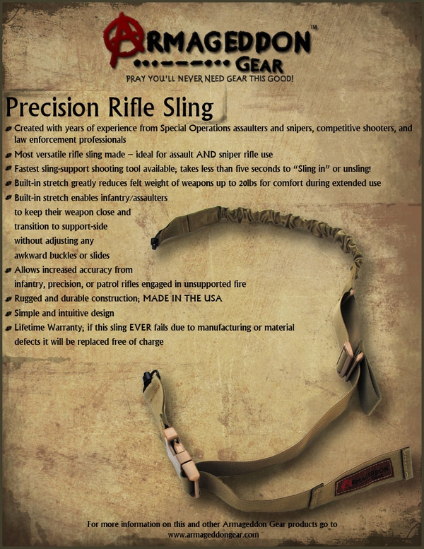 The Armageddon Gear Precision Rifle Sling