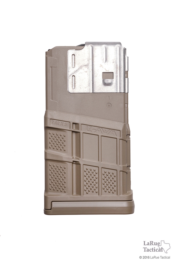 Lancer L7 Advanced Warfighter Magazine, 20 Round, Flat Dark Earth for 7.62mmX51